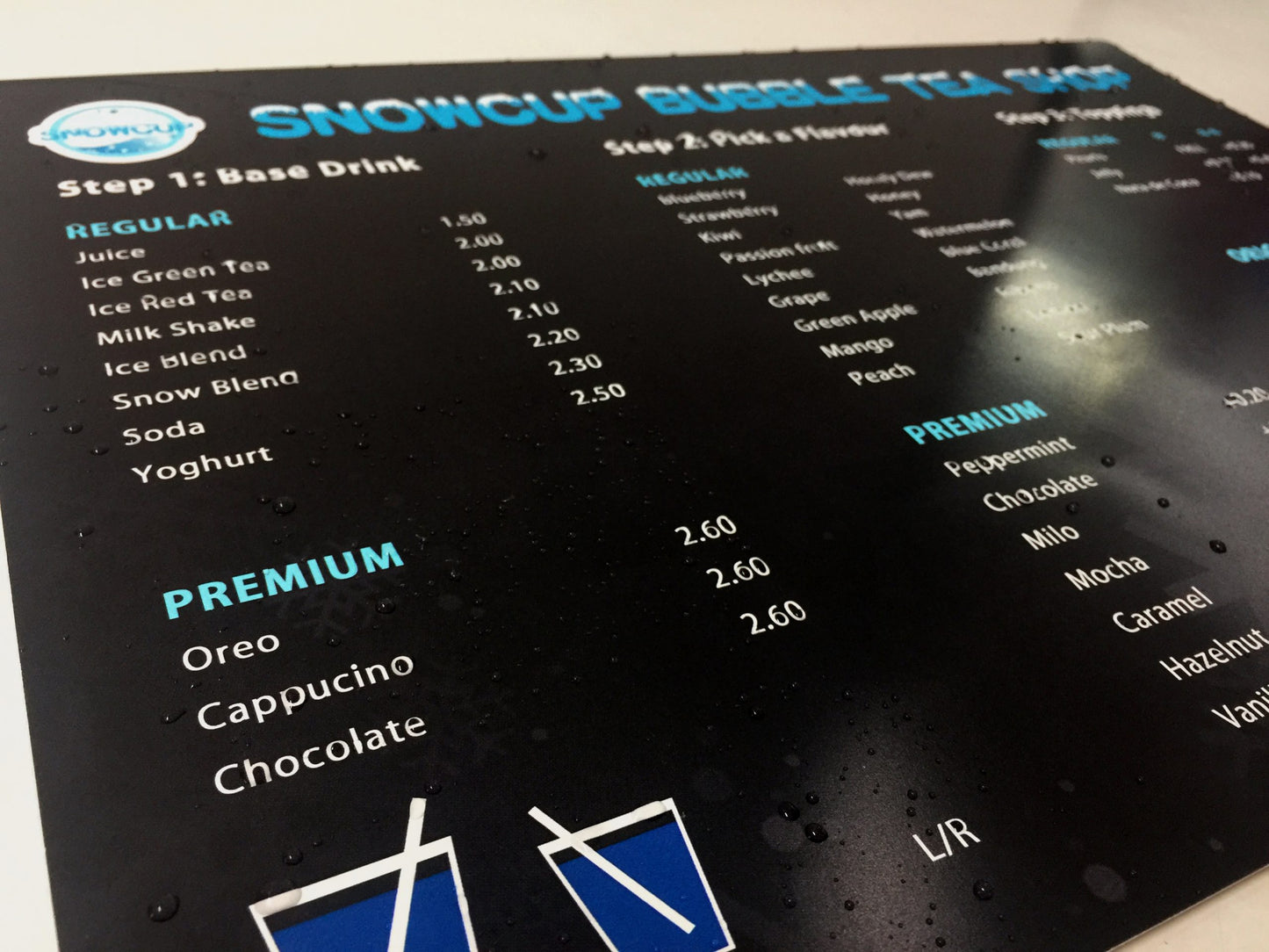 Menu Printing - Pack of 10