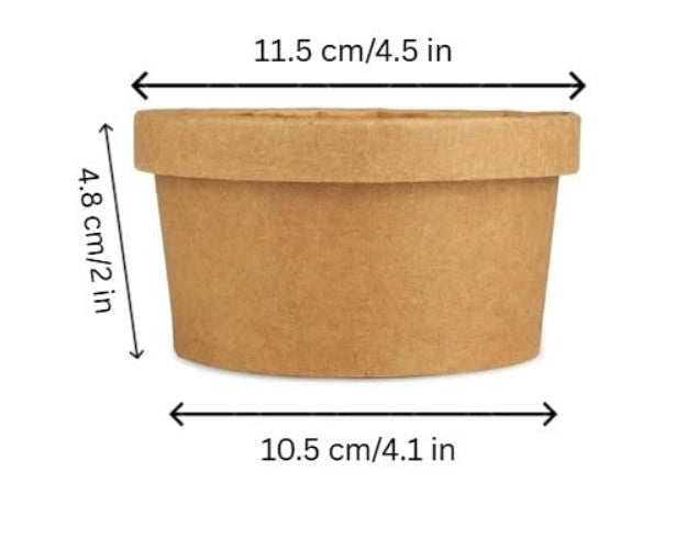 250 ml Food Container Kraft Paper - QTY 2000 Pcs