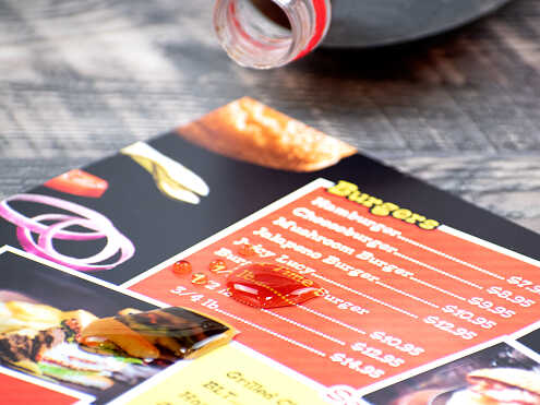 Menu Printing - Pack of 10
