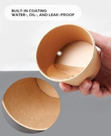 250 ml Food Container Kraft Paper - QTY 2000 Pcs