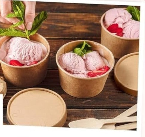 250 ml Food Container Kraft Paper - QTY 2000 Pcs