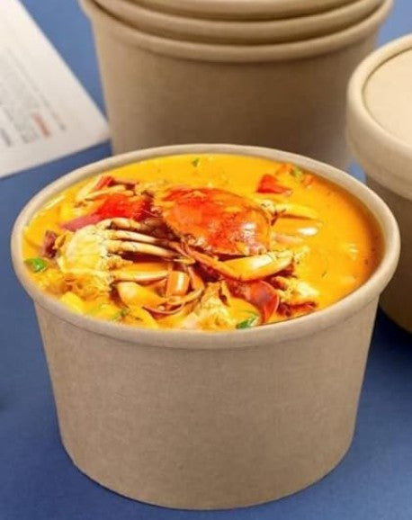 250 ml Food Container Kraft Paper - QTY 2000 Pcs