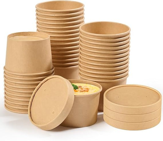 250 ml Food Container Kraft Paper - QTY 2000 Pcs