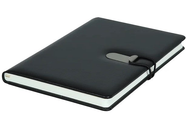 Premium Notebook - Mahavir A5 Size Clip - On Notes- Black