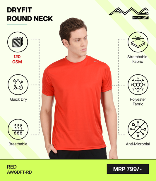 AWG Sports - Dry Fit Round Neck T-shirt - Pack 0f 100