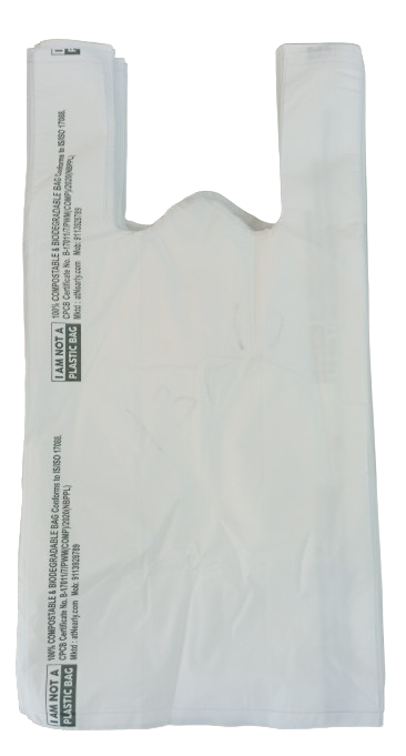 Compostable Corn-Starch Carry Bag 13" X 16" 40 microns - Qty 5 Kgs