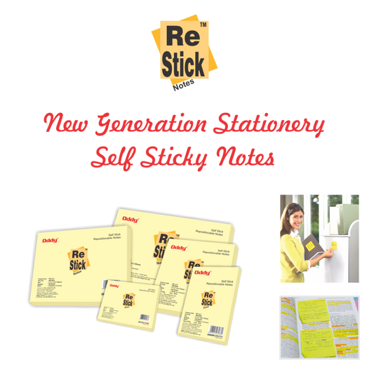 Office Essentials - Oddy Re- Stick Notes (Yellow)