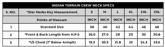 Indian Terrain  - Round Neck T-Shirt - Pack of 20